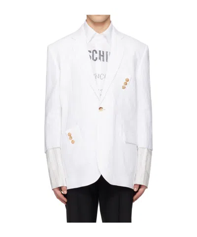 Moschino Cuff Details Blazer In White