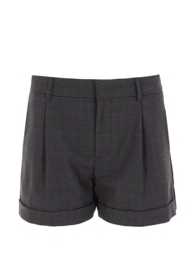 Moschino Couture Purple Wool-blend Shorts In Gray