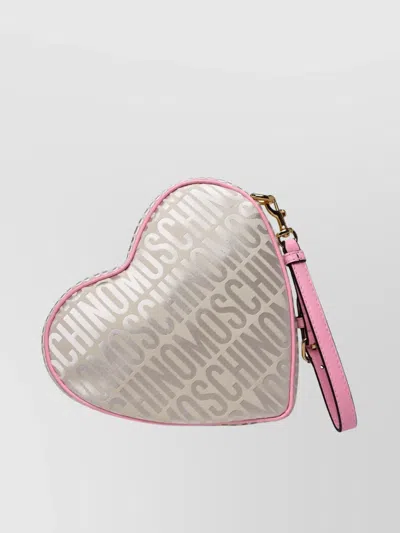 Moschino 'cuore' Cotton Blend Purse In Pink