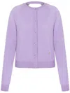 Moschino Cut-out Virgin Wool Cardigan In Purple