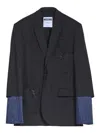 Moschino Cut Sleeves Jacket In Black