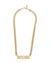 Moschino Cuture Woman Necklace Gold Size - Metal In Brown