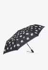 Moschino Daisies-print Open And Close Umbrella In Black