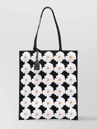 Moschino Daisy Floral Appliqué Tote Bag