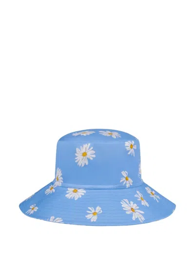 Moschino Kids' Daisy-print Bucket Hat In Blue