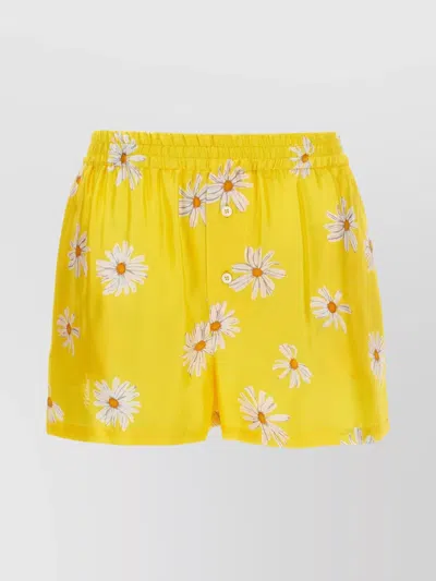 MOSCHINO 'DAISY' PRINT ELASTIC WAIST SHORTS