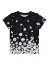 Moschino T-shirt Mit Margeriten-print In Schwarz