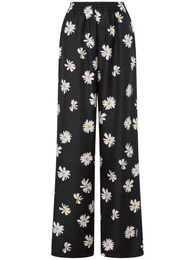 Moschino Daisy-print Trousers In Multi