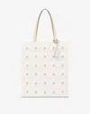 Moschino Floral Patch Tote Bag In White