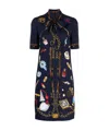 Moschino Dark Blue Fantasy Print Dress In Black