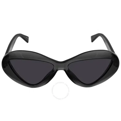 Moschino Open Box -  Dark Grey Irregular Ladies Sunglasses Mos076/s 0kb7/ir 55 In Dark / Grey