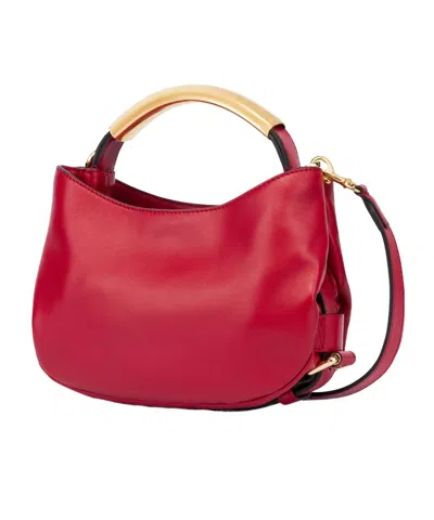 Moschino Debossed Logo Tote Bag In Red