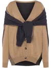 Moschino Beige Virgin Wool Cardigan In Nude & Neutrals