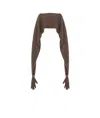 Moschino Deconstructed Glove Wool Blend Cardigan In Brown