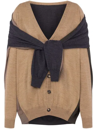 MOSCHINO LAYERED CARDIGAN