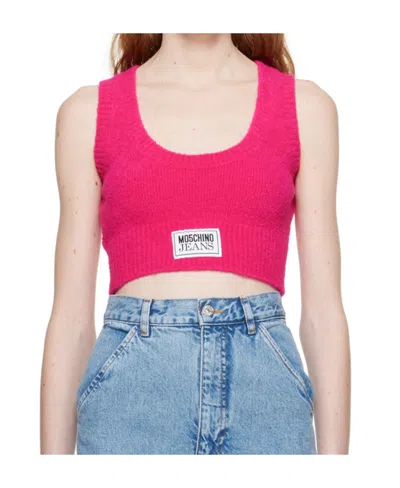 Moschino Decorated Vest In Nude
