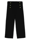 Moschino Decorative-buttons Straight Trousers In Black