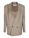 Moschino Jacket In Dyed Woolen Cloth In Beige