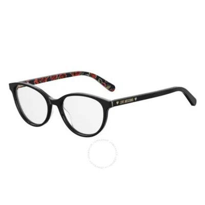 Moschino Demo Cat Eye Ladies Eyeglasses Mol525 0807 52 In Black