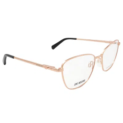 Moschino Demo Cat Eye Ladies Eyeglasses Mol552 0ddb 52 In Gold