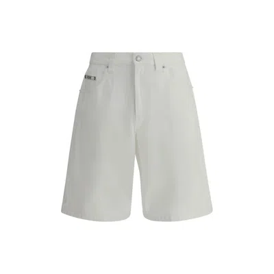 Moschino Denim Baggy Shorts In White