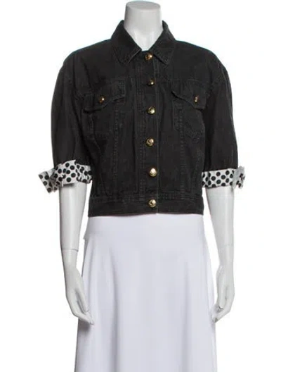 Pre-owned Moschino Denim Jacket In Black