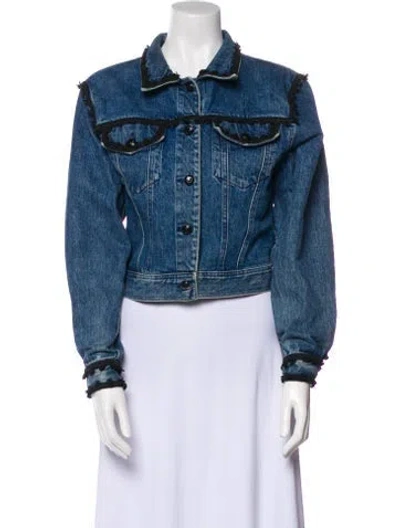 Pre-owned Moschino Denim Jacket In Blue