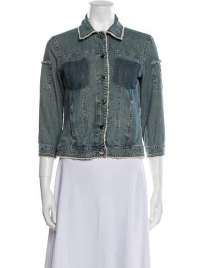Pre-owned Moschino Denim Jacket In Blue