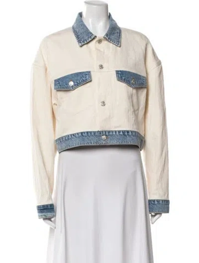 Pre-owned Moschino Denim Jacket In Neutral