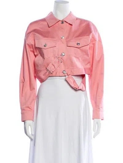 Pre-owned Moschino Denim Jacket In Pink