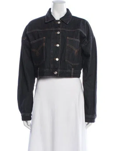 Pre-owned Moschino Denim Jacket W/ Tags In Black