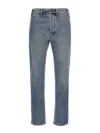 Moschino Denim Jeans With Five-pocket Design And Belt Loops In Blue