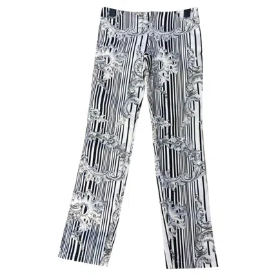 Pre-owned Moschino Denim Jeans Trousers In White