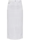Moschino Denim Midi Skirt In White
