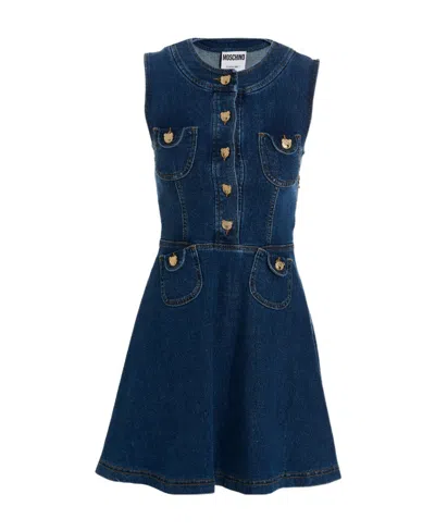 Moschino Denim Mini Dress In Blue