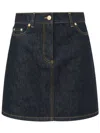Moschino Lunar New Year Denim Miniskirt In Blau