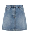Moschino Denim Skirt With Belt Loops And Pockets In Blue