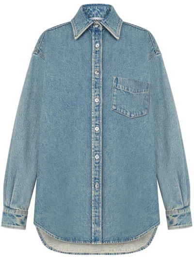 Moschino Denim Shirt In Blue Denim