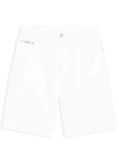 Moschino Denim Shorts In White