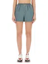 Moschino Button Detail Denim Shorts In Denim