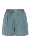 Moschino Button Detail Denim Shorts In Blu