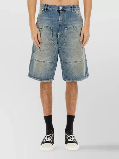 MOSCHINO DENIM SHORTS FEATURING BELT LOOPS