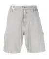 Moschino Knee-length Straight Leg Shorts With Belt Loops And Pockets In Gray