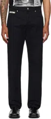 Moschino Denim Trousers With Belt Loops In Black