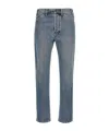 Moschino Denim Jeans With Five-pocket Design And Belt Loops In Blue