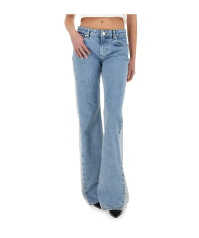 Moschino Denim Trousers With Belt Loops In Blue