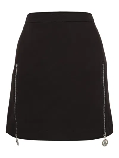 Pre-owned Moschino Denim Zip-detail Skirt