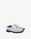 Moschino Derby In Printed Canvas In White