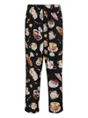 Moschino Dessert-print Trousers In Black