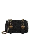 Moschino Destroyed Chain Quilted Crossbody Bag In Black